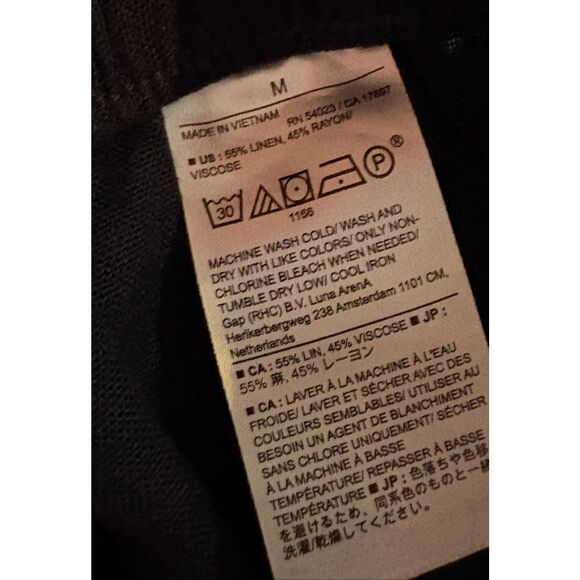 Banana Republic wide leg crop linen blend pants size M - Picture 9 of 9